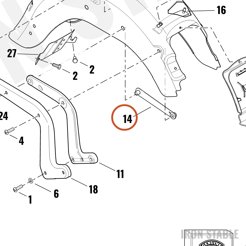 Harley-Davidson Fender, Rr, Bracket, Mounting