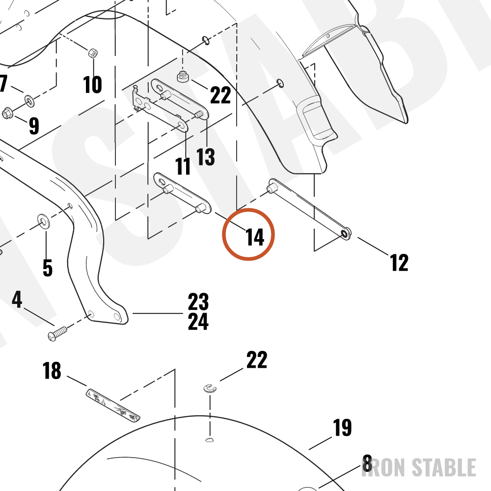 Harley-Davidson Bracket, Fndr Mounting, Rr