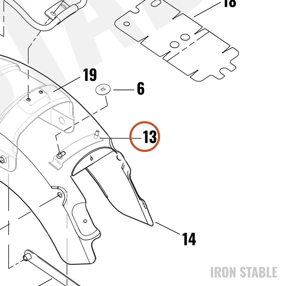Harley-Davidson Fender, Rr, Stud Plate Assembly