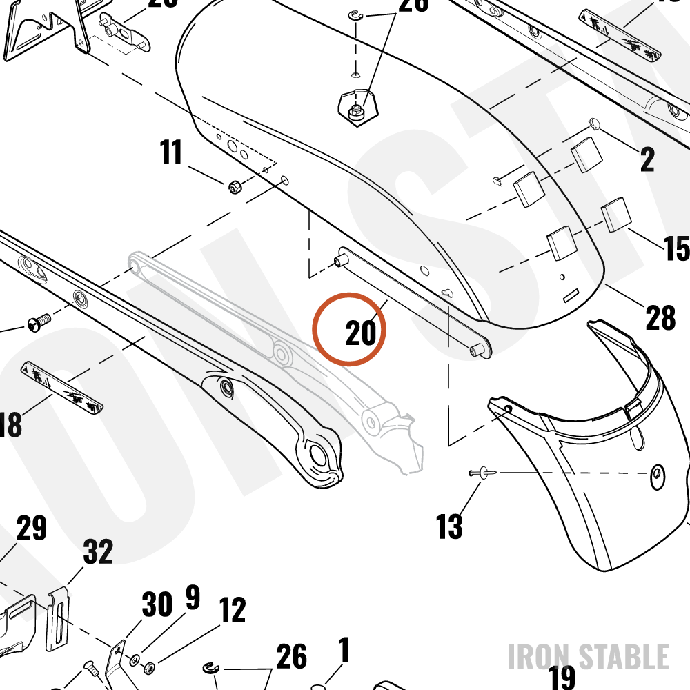 Harley-Davidson Bracket, Mounting, Rear Fender