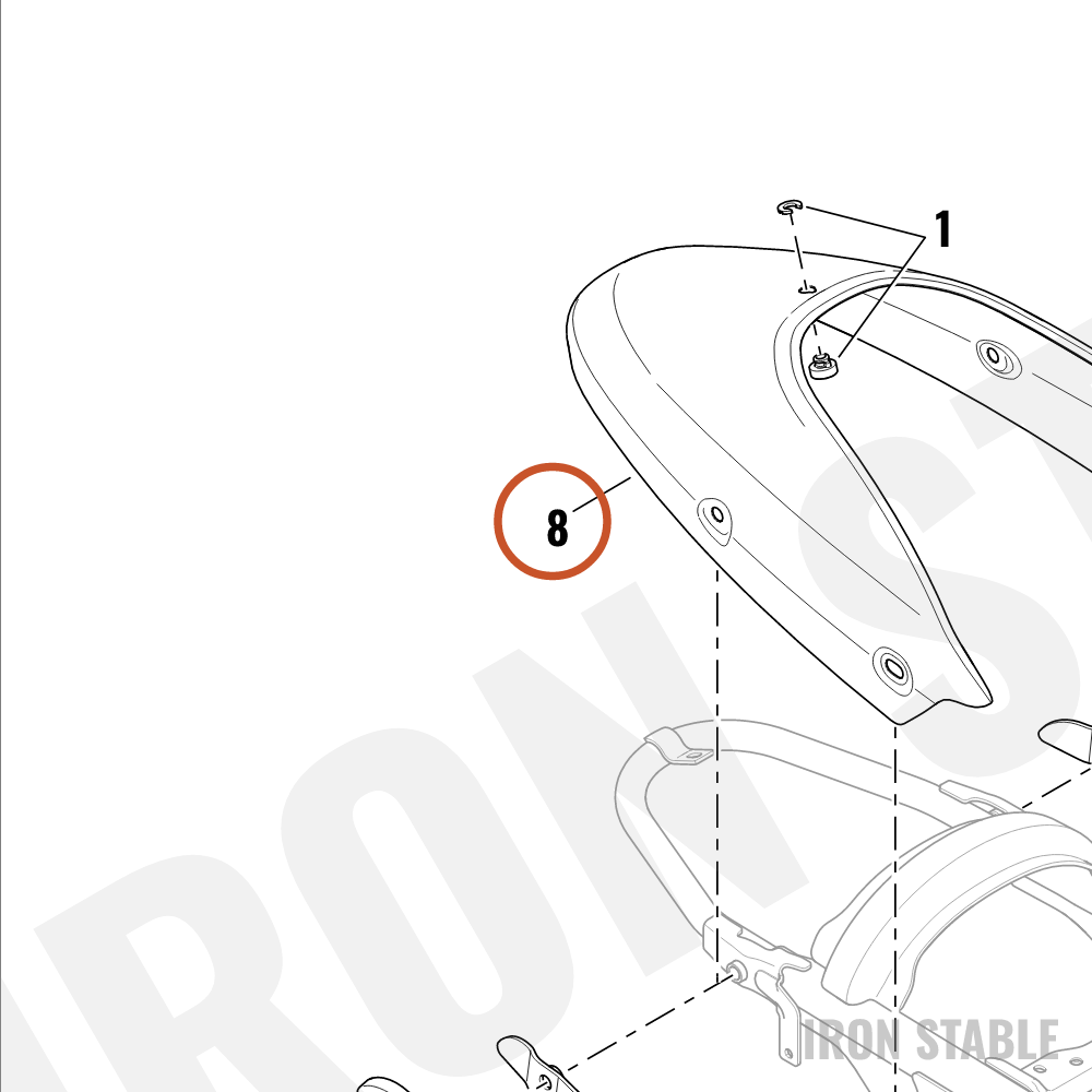 Harley-Davidson Fender, Rr, Sub-Assembly, Solid