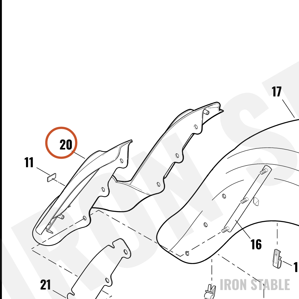 Harley-Davidson Tailsection, Fascia, Sld