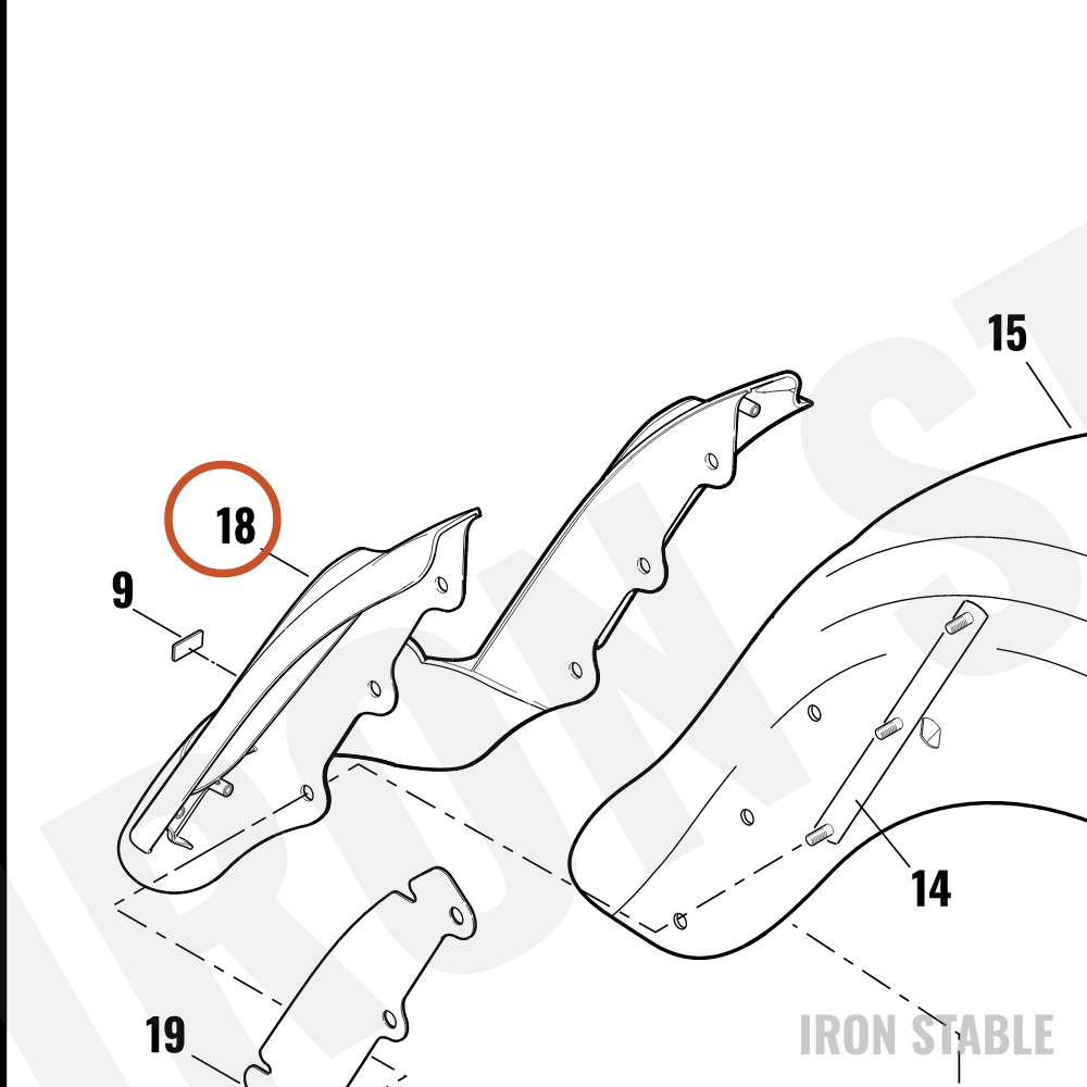 Harley-Davidson Tailsection, Fascia, Sld
