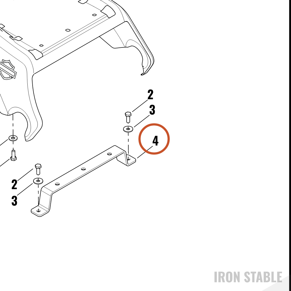 Harley-Davidson Support, Rr Fnd, Assembly
