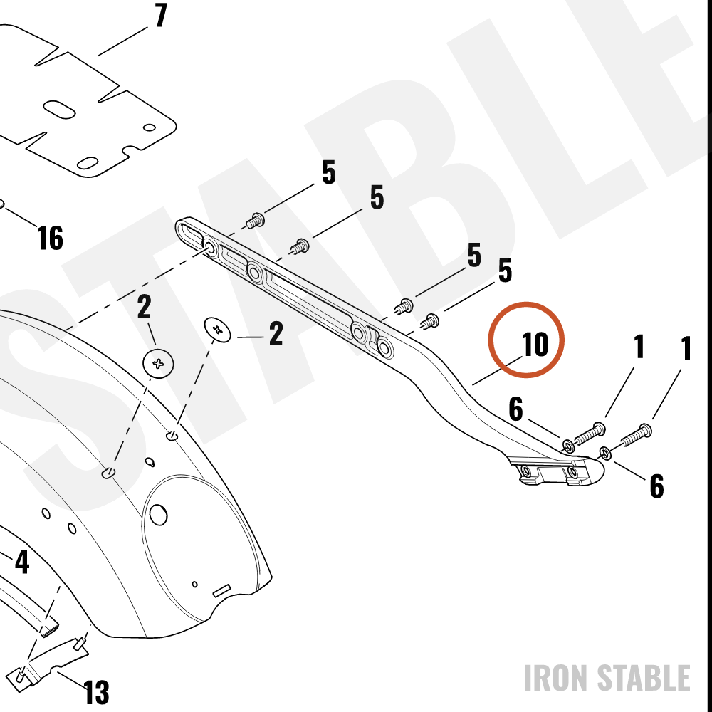 Harley-Davidson Support, Rr Fnd, Lh
