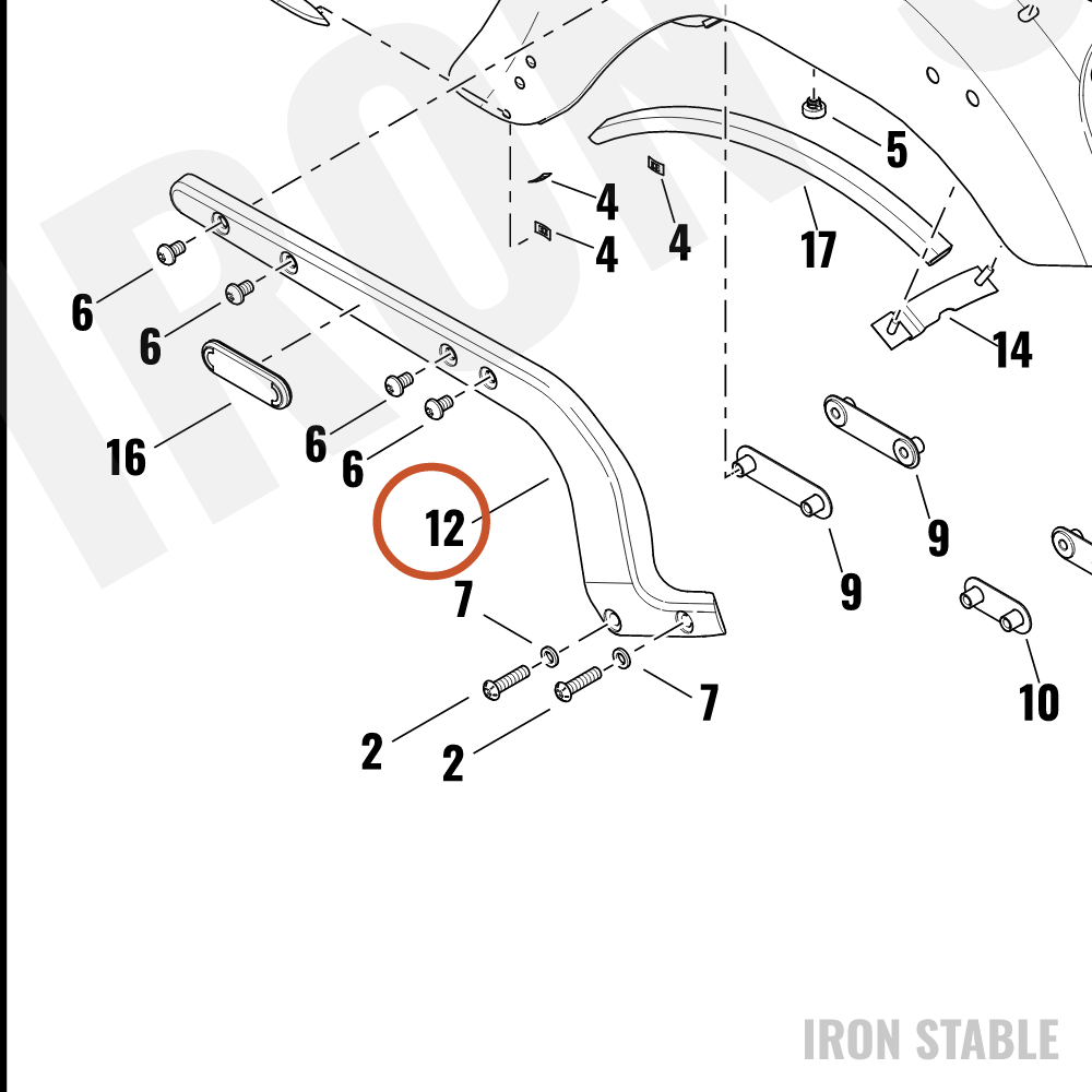 Harley-Davidson Support, Rr Fnd, Rh