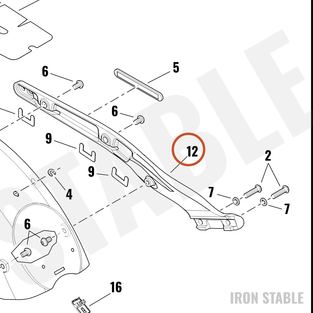 Harley-Davidson Support, Rr Fnd, Lh