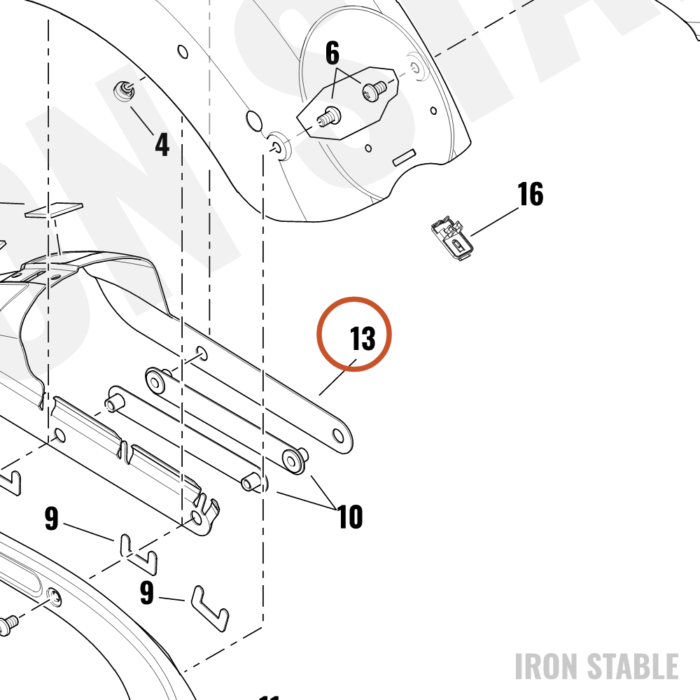Harley-Davidson Support, Rr Fnd, Reinforcement