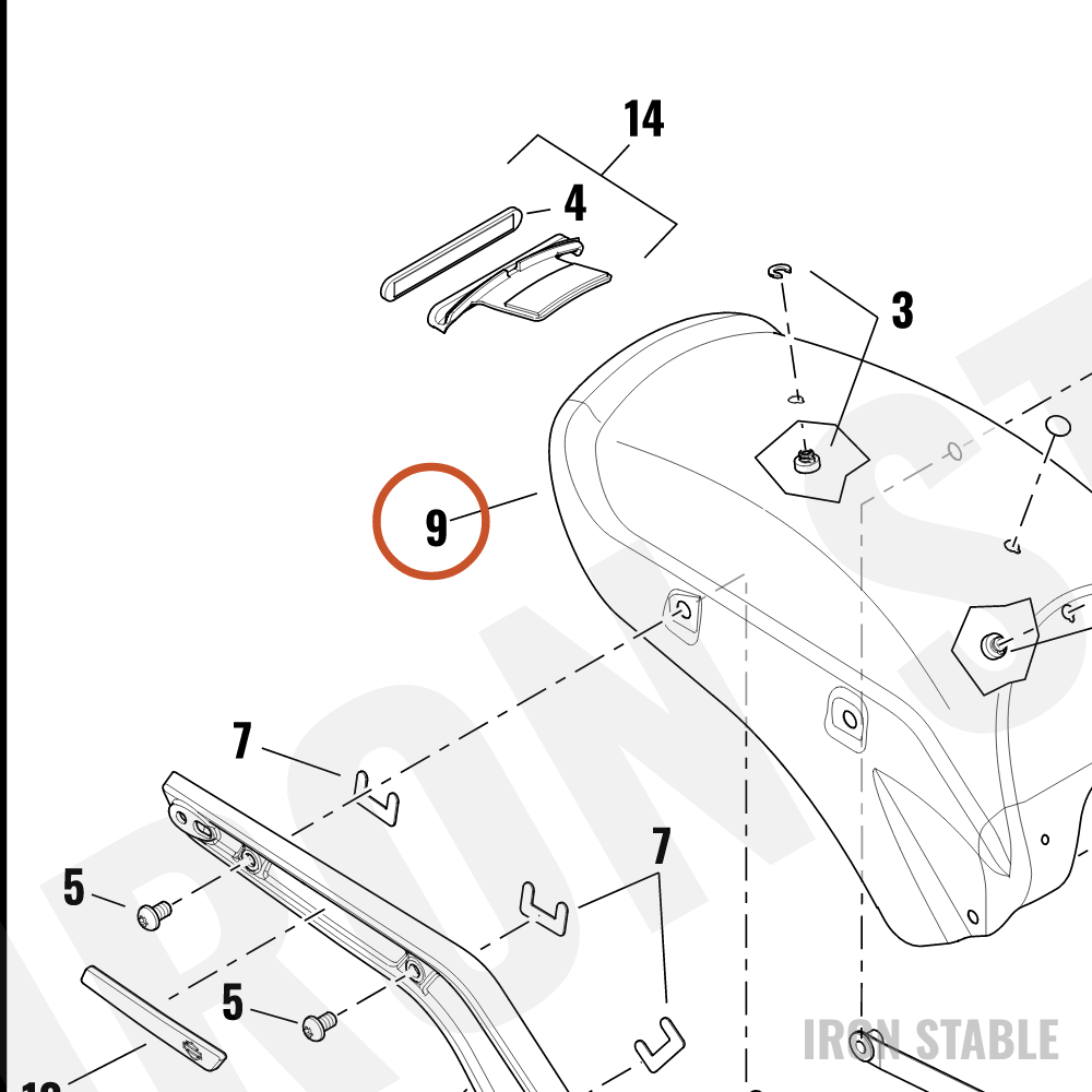 Harley-Davidson Fender, Rr, Prime