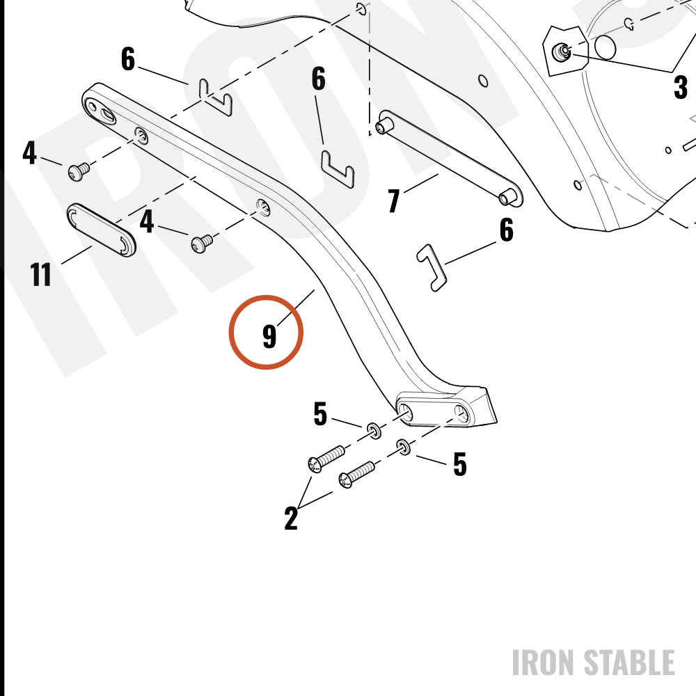 Harley-Davidson Support, Rr Fnd, Rh