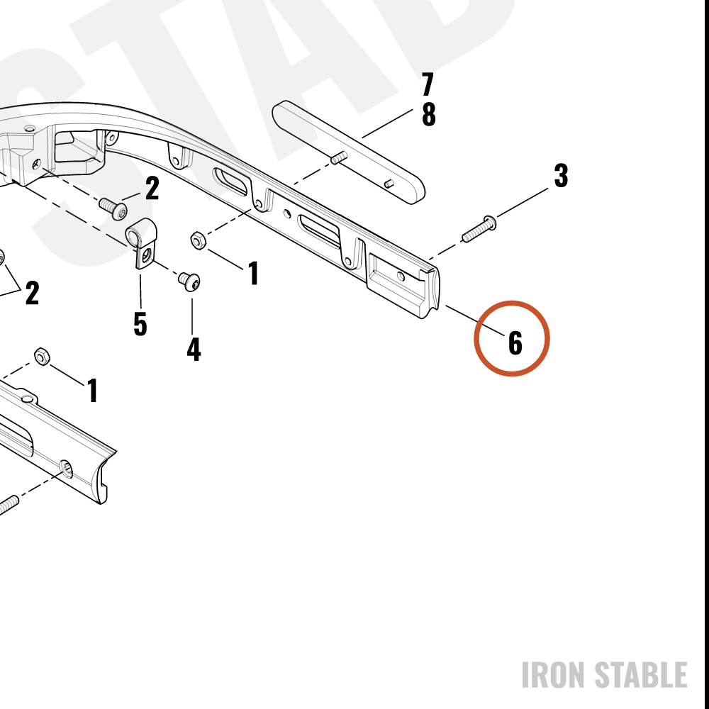 Harley-Davidson Support, Rr Fnd, Hoop Assembly, Glos