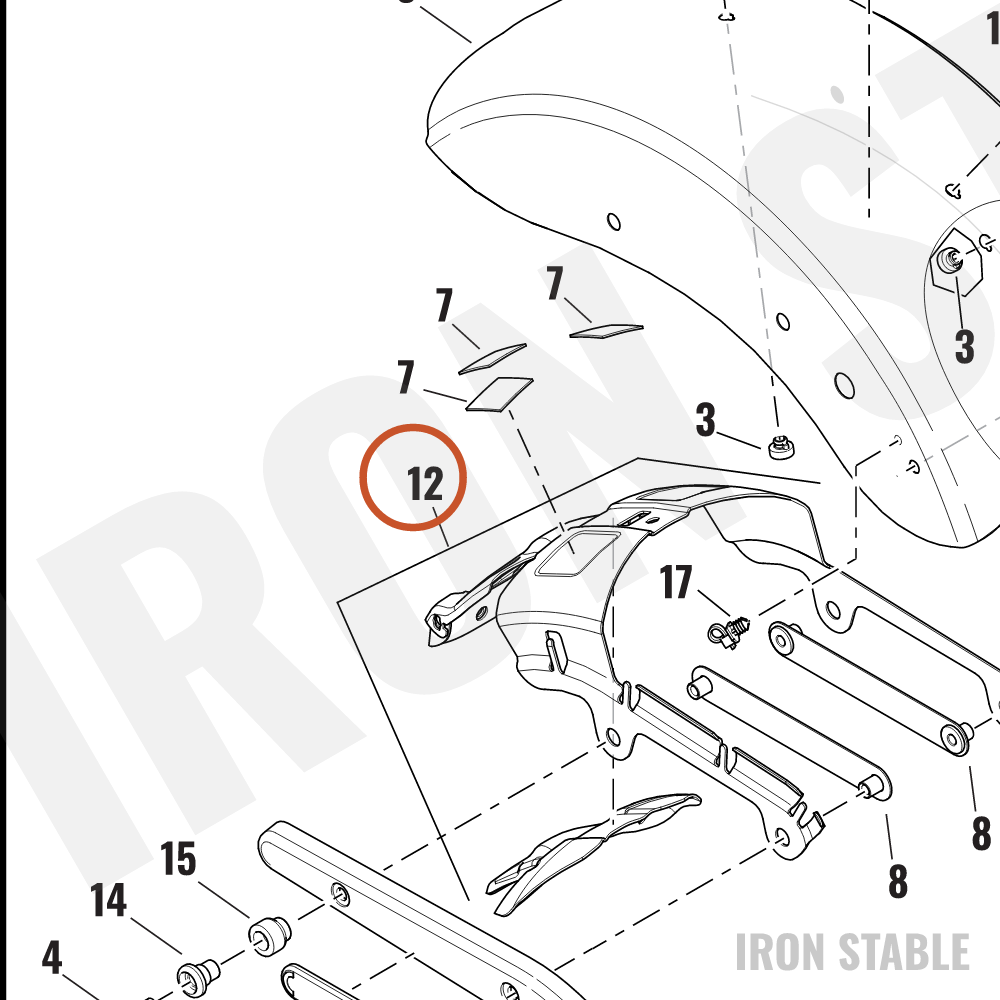 Harley-Davidson Support, Rr Fnd, Bracket, Lpm Sprt A