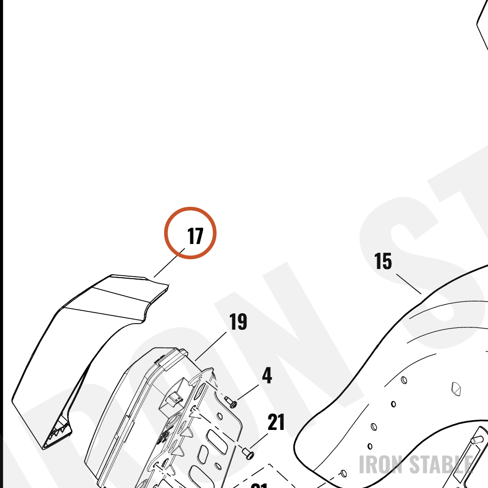Harley-Davidson Fender, Rr, Trim, Light, Rh