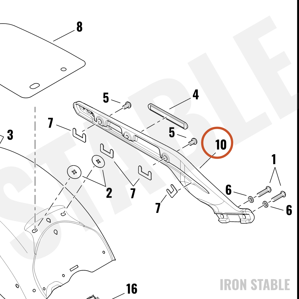 Harley-Davidson Support, Rr Fnd, Lh