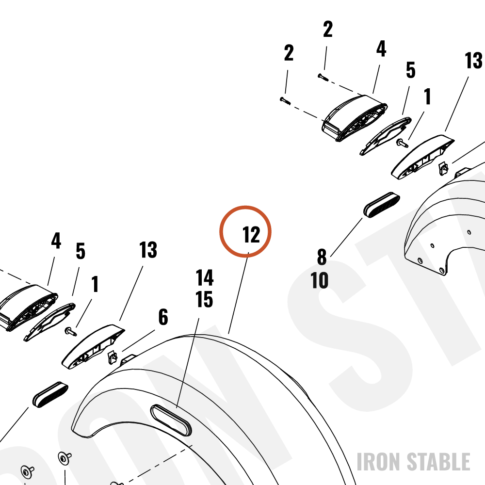 Harley-Davidson Fender, Rr, Rh, Design