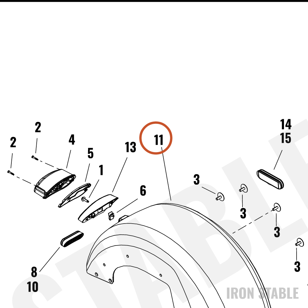 Harley-Davidson Fender, Rr, Lh, Design