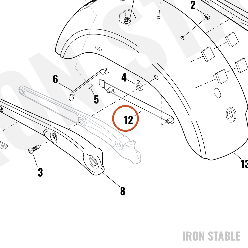 Harley-Davidson Bracket, Mounting, Rear Fender