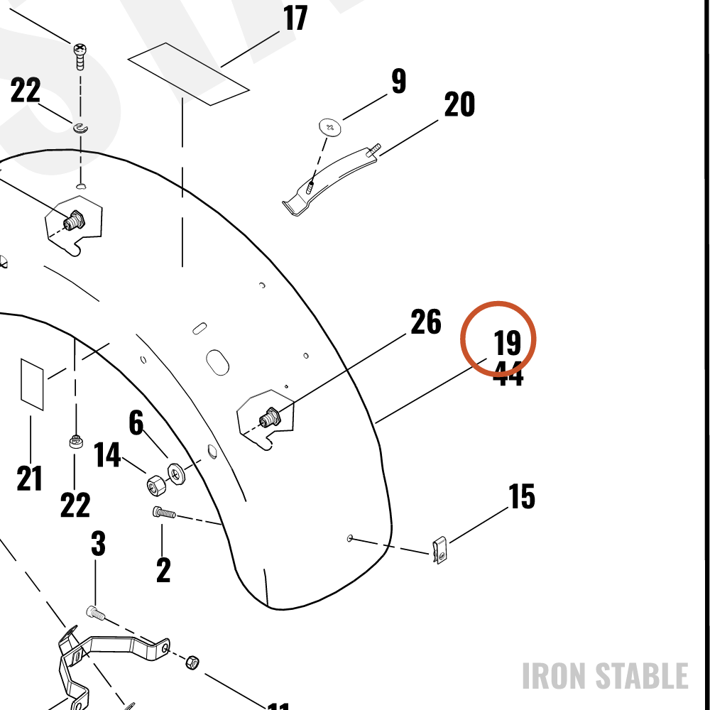 Harley-Davidson Fender Assembly, Rr/Dom