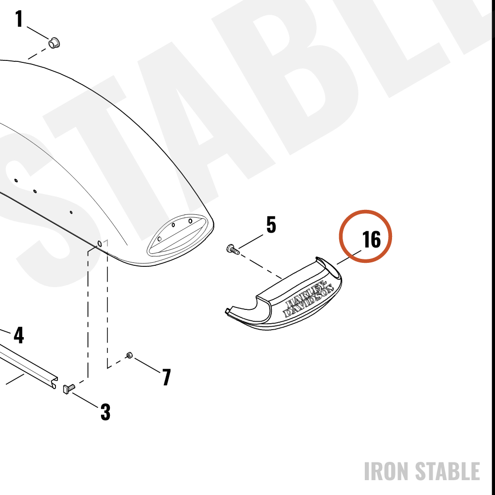 Harley-Davidson Trim, Front Fndr Tip(Hdi)
