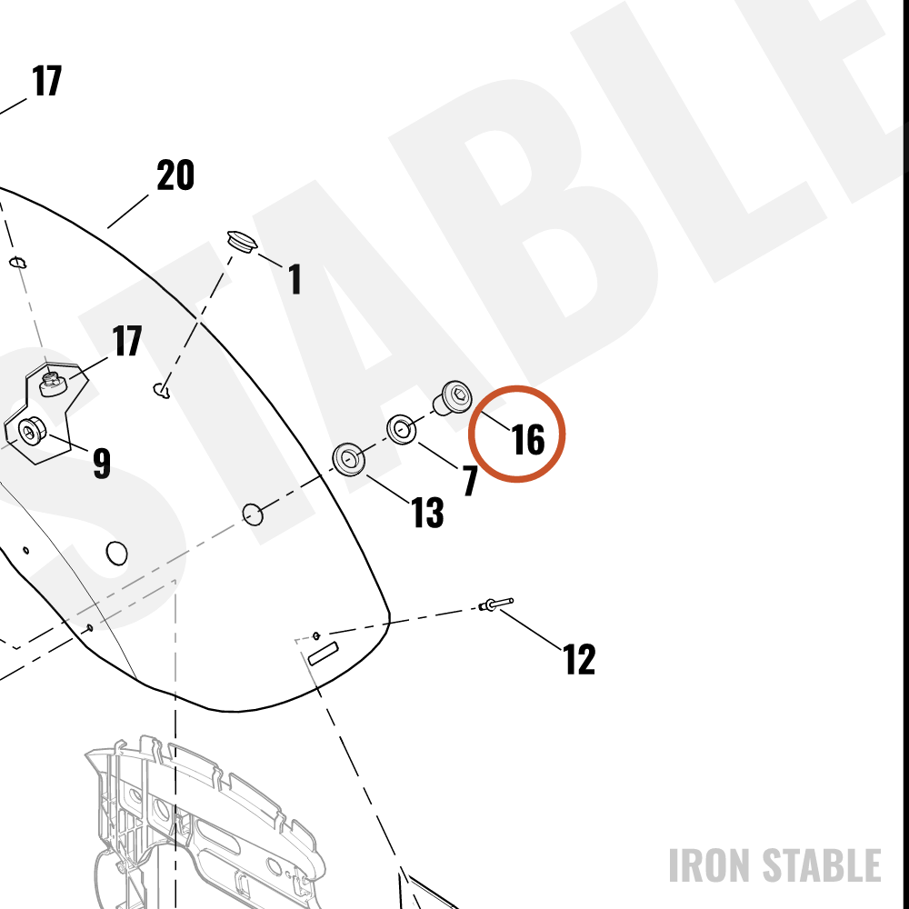 Harley-Davidson Nut, Grabstrap Retention