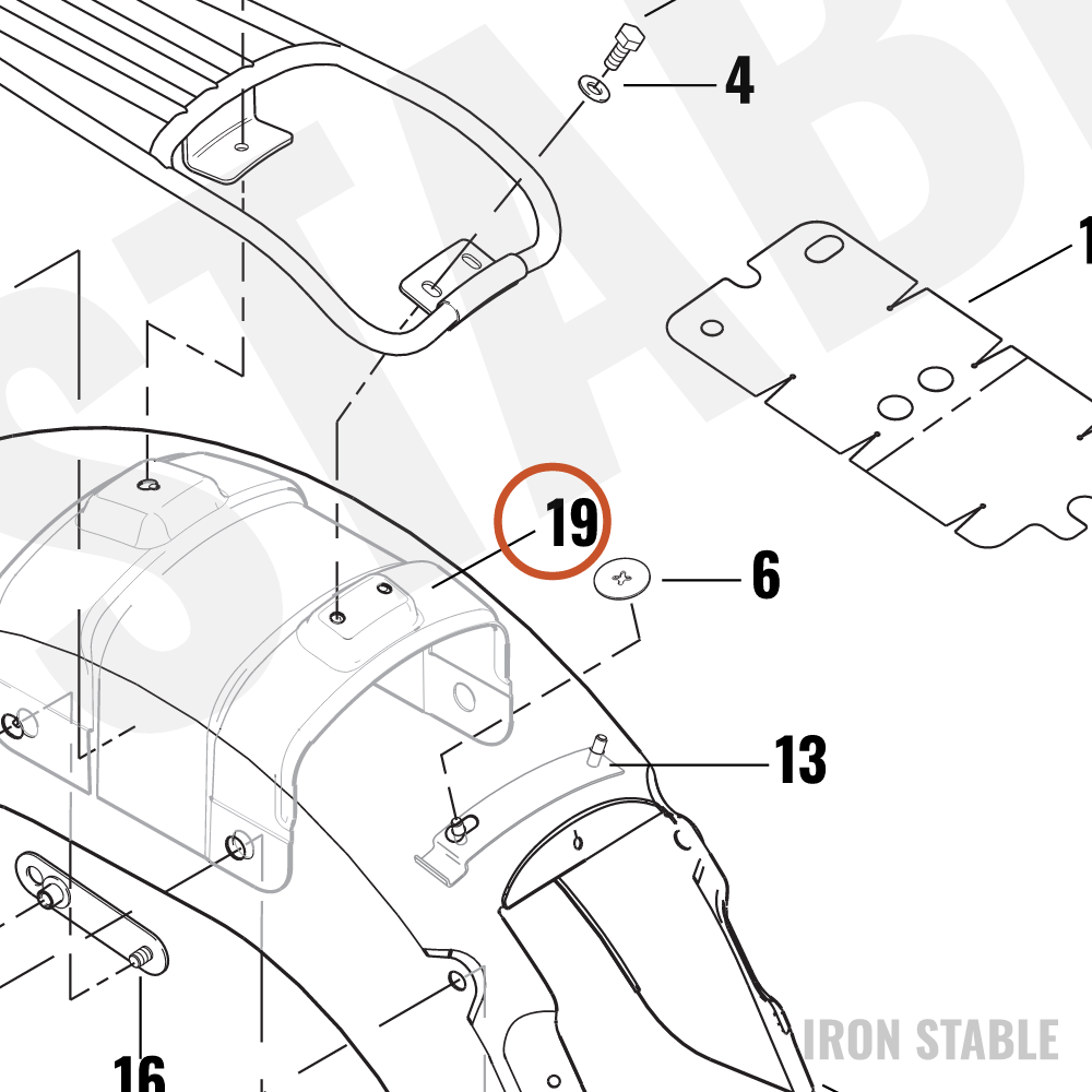 Harley-Davidson Support, Rr Fndr