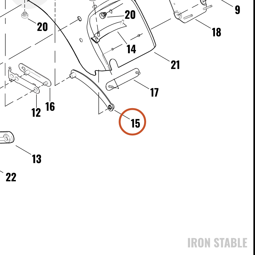 Harley-Davidson Bracket, Front/Fndr Mnt