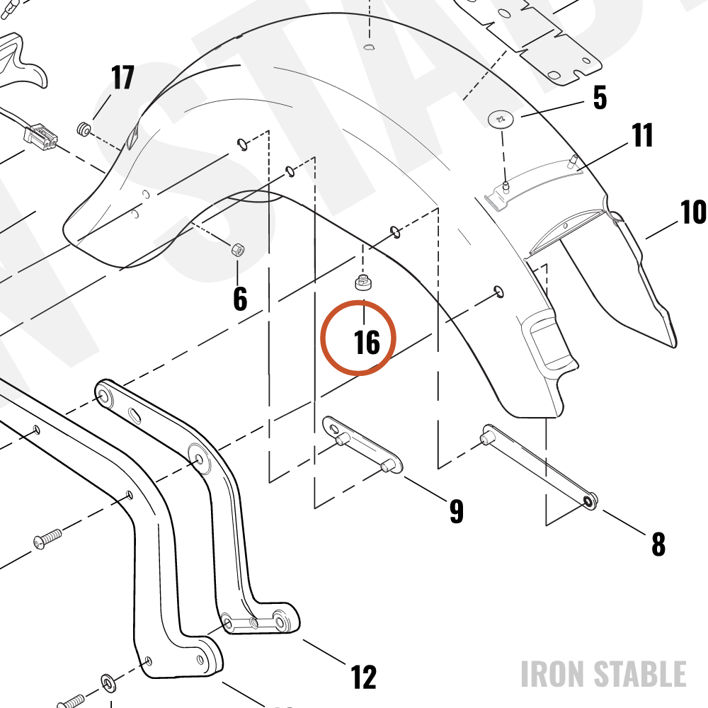 Harley-Davidson Bracket, Fr Fair Sprt, X