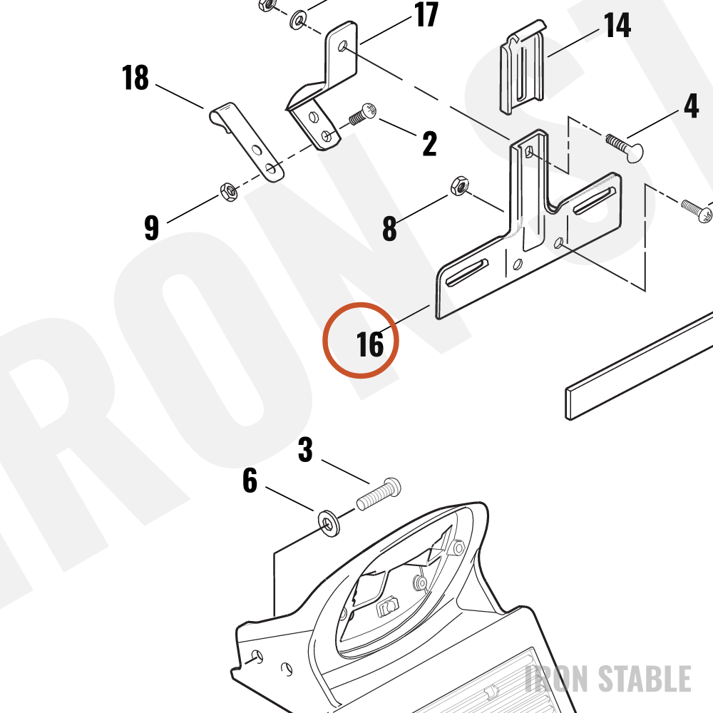 Harley-Davidson Bracket, Chrome/Lic'se Plt
