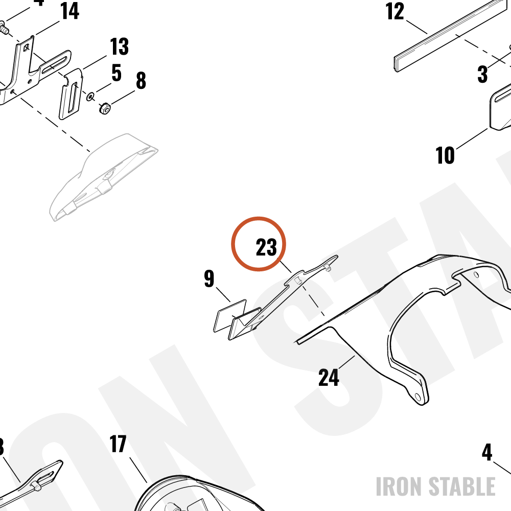 Harley-Davidson Bracket, Refl'ctr, Lic'se Plt/Hd