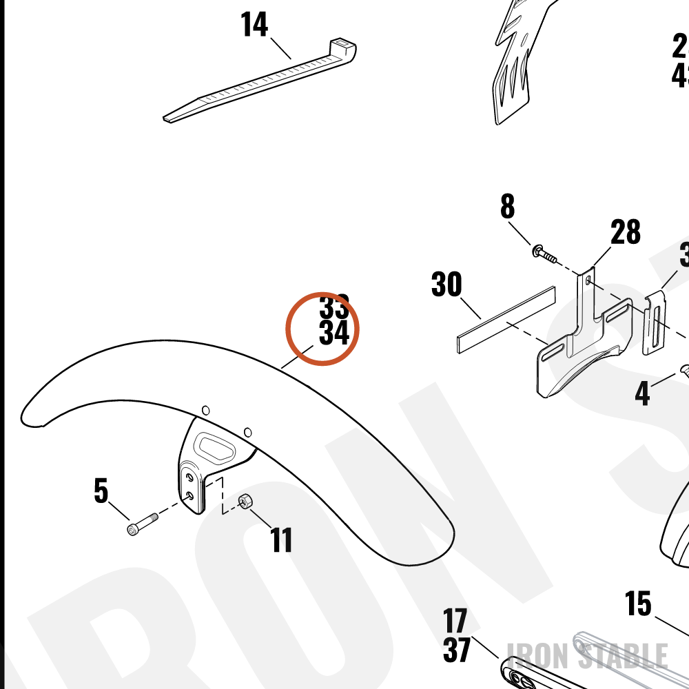 Harley-Davidson Fender, Front, Primed