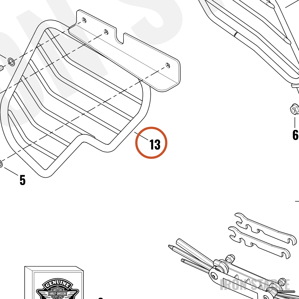 Harley-Davidson Saree Guard Assembly, Rh