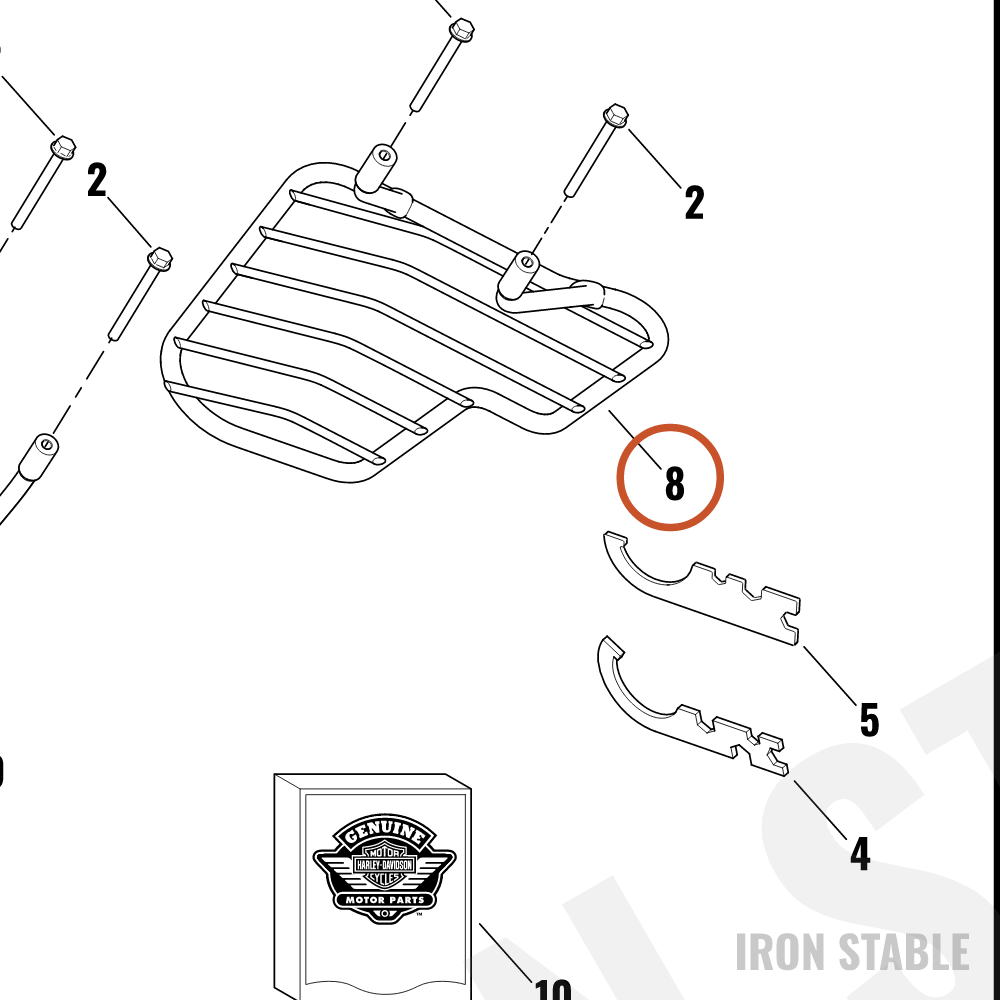 Harley-Davidson Guard, Belt/Chn, Weldment-Saree, 