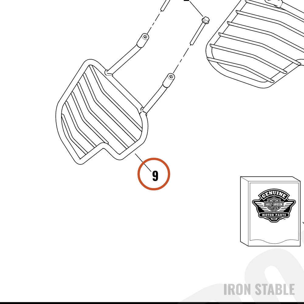 Harley-Davidson Guard, Belt/Chn, Weldment-Saree, 
