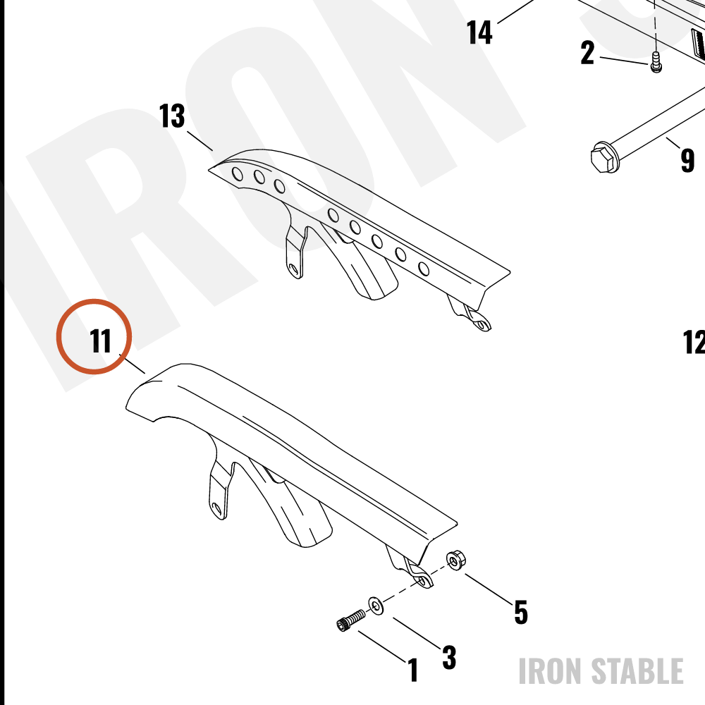Harley-Davidson Guard, Belt/Chn, Assembly, Gls Blk