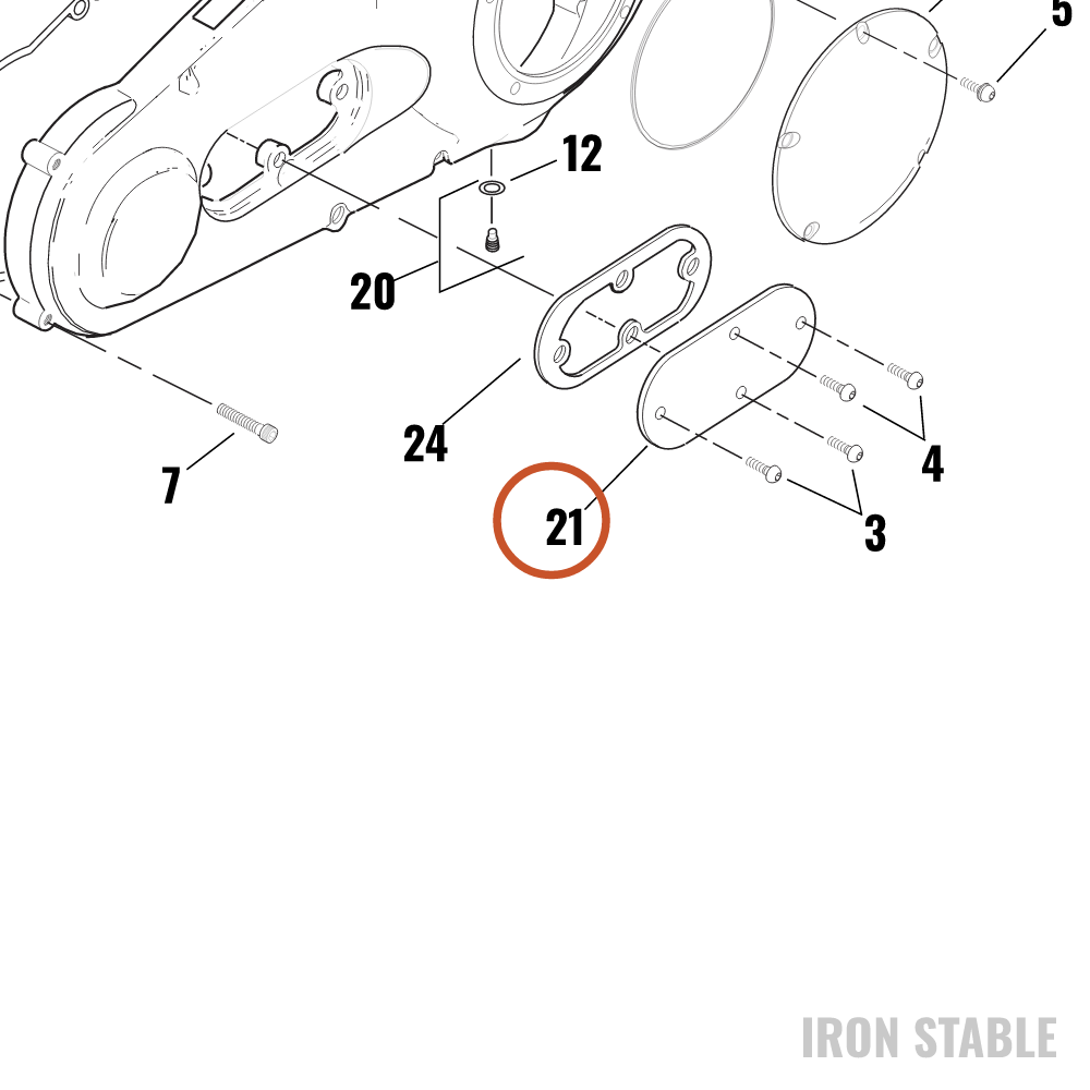 Harley-Davidson Cover, Chain Guard/Chrome