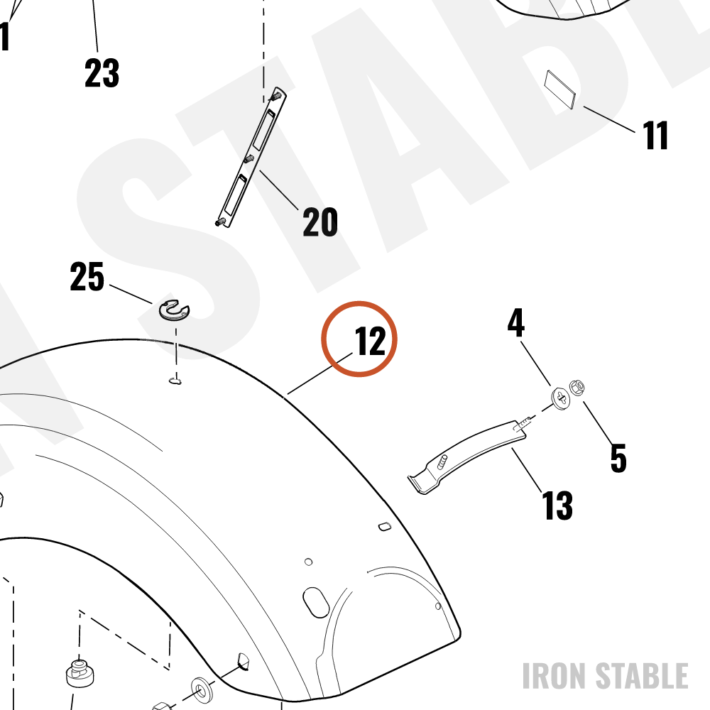 Harley-Davidson Sub-Assembly, Rr Fnd, Primed