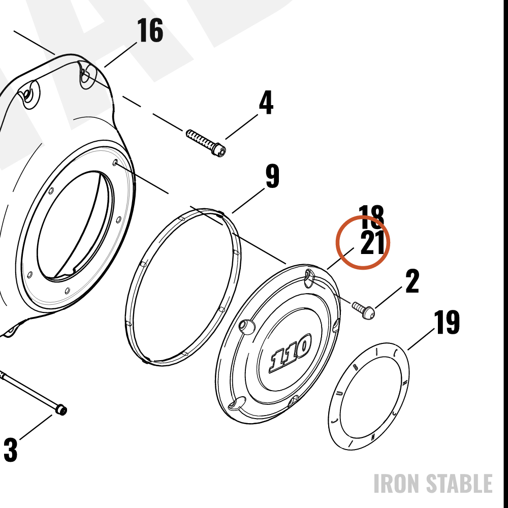 Harley-Davidson Clutch Cover, Chrome