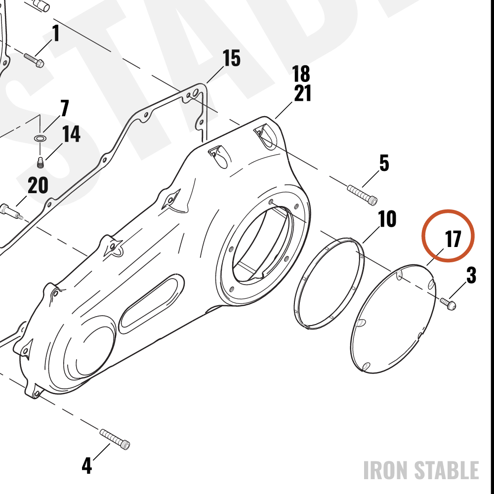 Harley-Davidson Clutch Cover, Pol'shd