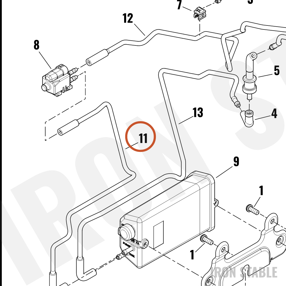 Harley-Davidson Hose, Carbon Cstr, Cstr To Prg S