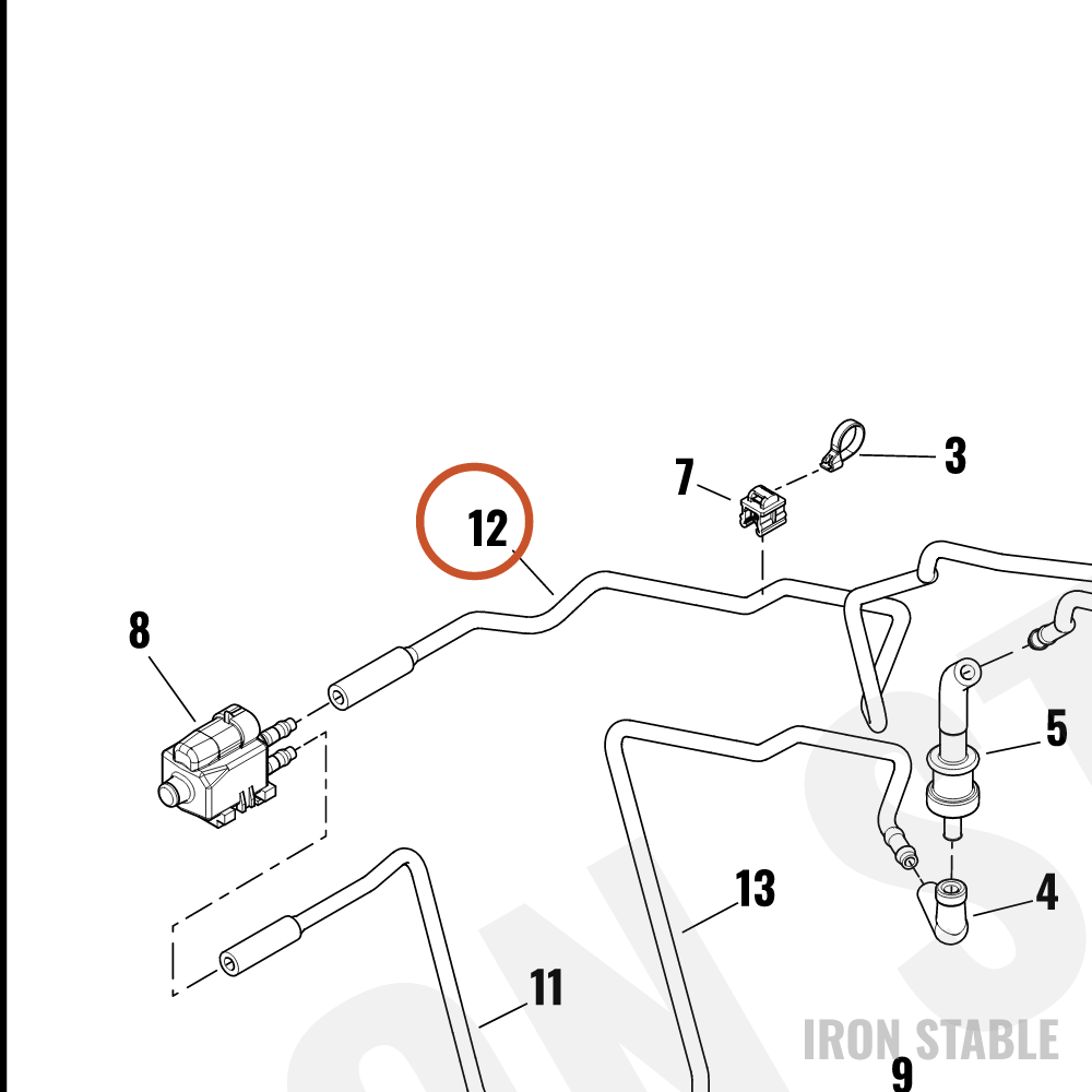 Harley-Davidson Hose, Carbon Cstr, Prg Sol To In