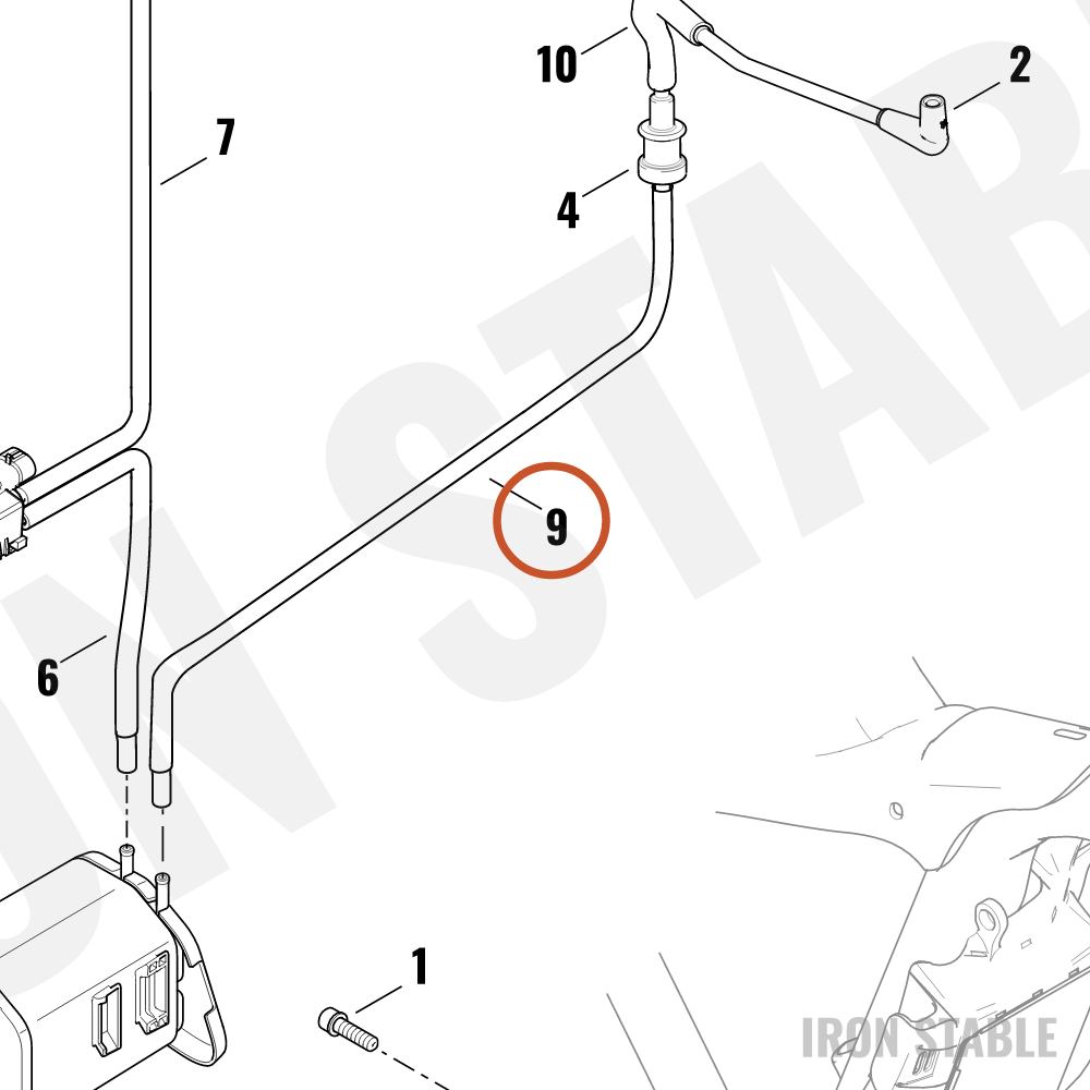Harley-Davidson Hose, Carbon Cstr, F-Tank To Can