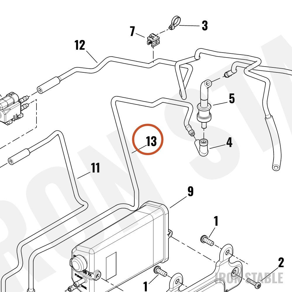 Harley-Davidson Hose, Carbon Cstr, Rov To Cstr