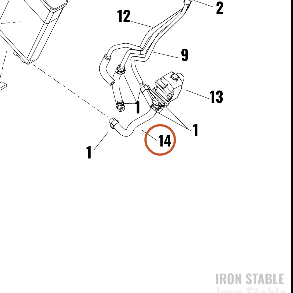 Harley-Davidson Hose, Carbon Cstr, Cstr To Prg S
