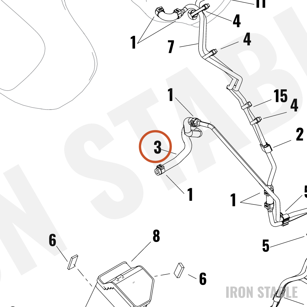 Harley-Davidson Hose, Carbon Cstr, Midpoint To P