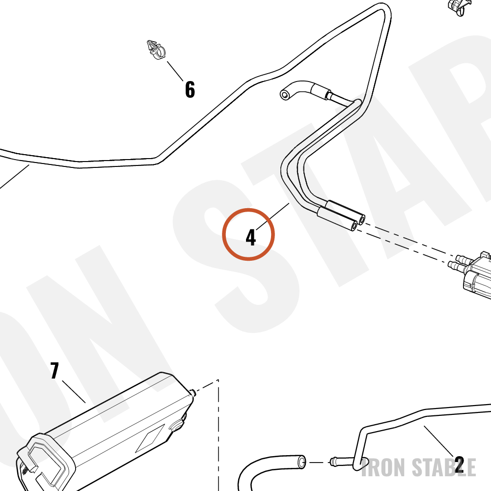 Harley-Davidson Hose, Carbon Cstr, Cstr To Prg S