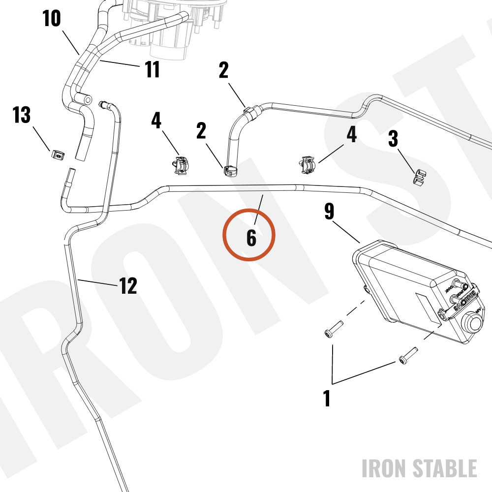Harley-Davidson Hose, Carbon Cstr, Midpoint To C