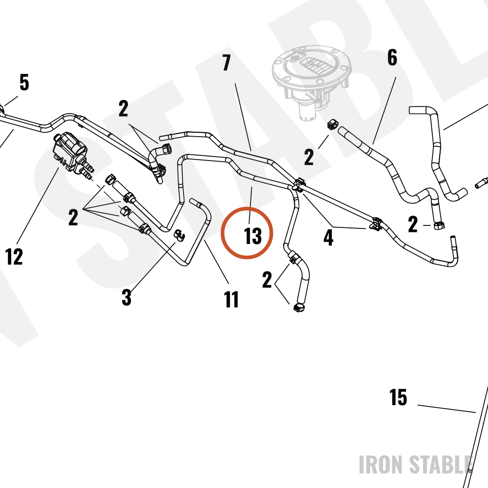 Harley-Davidson Hose, Carbon Cstr, Prg Sol To In
