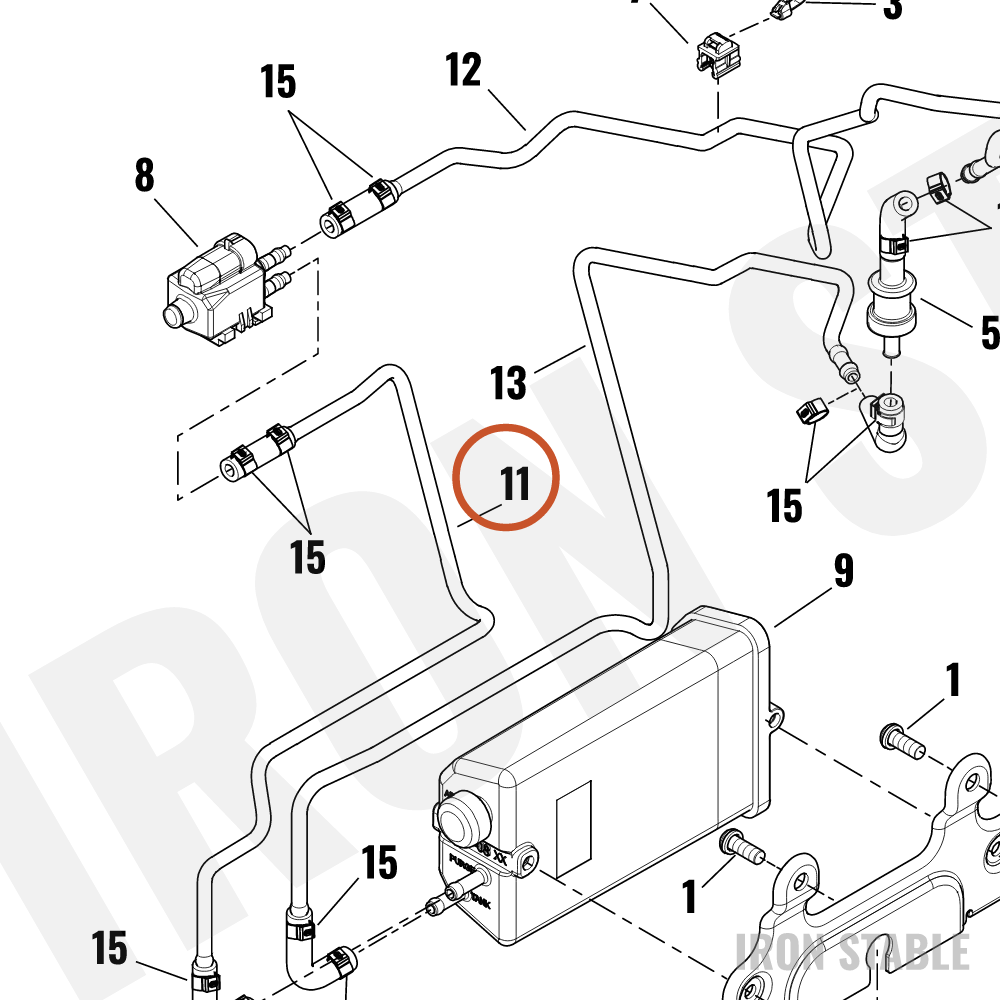 Harley-Davidson Hose, Carbon Cstr, Cstr To Prg S