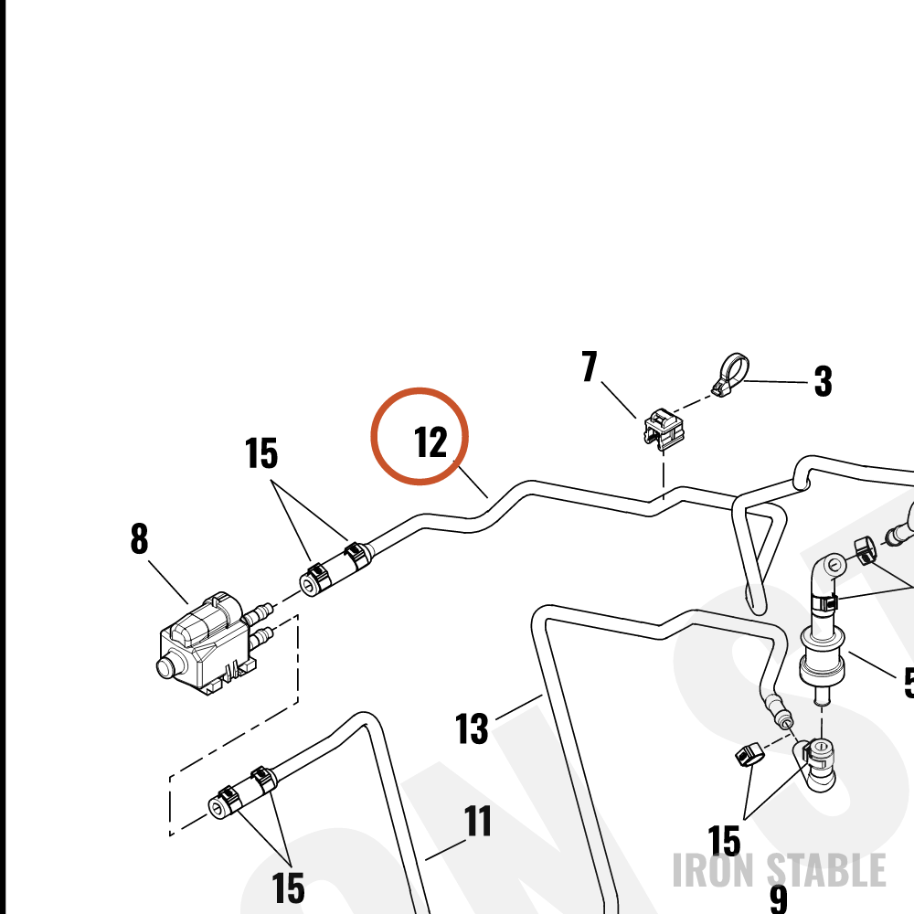 Harley-Davidson Hose, Carbon Cstr, Prg Sol To In