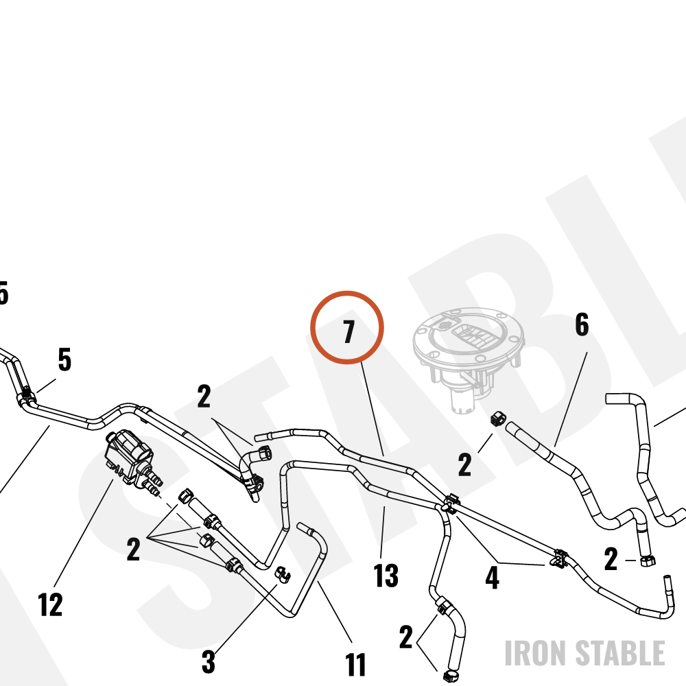 Harley-Davidson Hose, Carbon Cstr, Ftk To Midpt